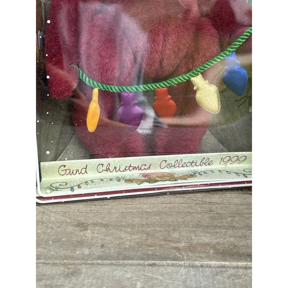 Vtg Gund Christmas Collection 1999 Red Yulebeary String Lights Stuffed Animal 8